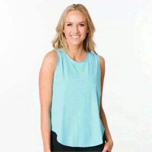 BNWT Zyia Active Sky Blue Panel Split Back Mesh Tank, XXL